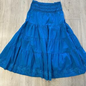 Ralph Lauren blue cotton maxi skirt. Size 2